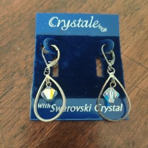 Crystale Swarovski Crystal and Silver Dangling Earrings (NWT?